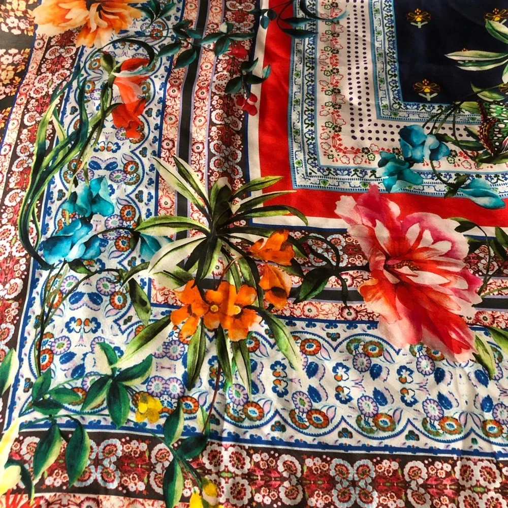 Johnny Was Silk Bernie Scarf 44”x44”